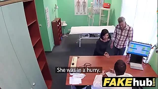 Fake Clinic Czech doctor cums over sultry cheating wifes tight pussy